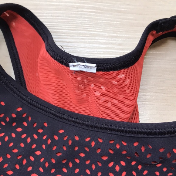 LULULEMON SPORTS TOP BLACK / ORANGE SIZE 8 - Picture 5 of 6